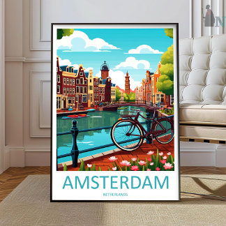 Arte de Parede de Viagem Amsterdã Impressão de Ams