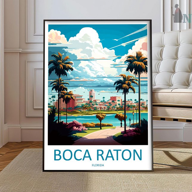 Arte de Parede de Viagem Boca Raton Impressão Boca (Criador carregado)