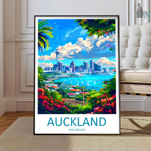 Arte de Parede de Viagem de Auckland Impressão de