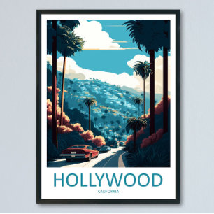 Arte de Parede de Viagem de Hollywood Impressão Ho