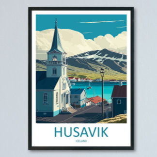 Arte de Parede de Viagem Husavik Impressão Husavik