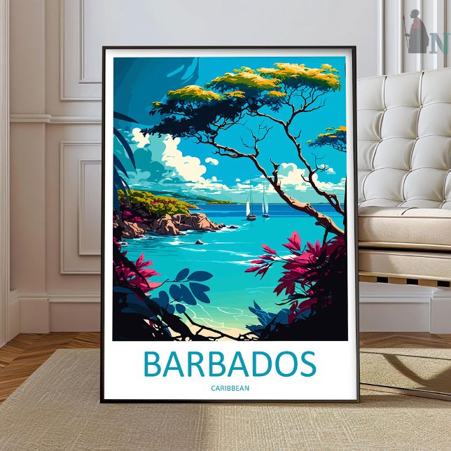 Arte de Parede de Viagem para Barbados Impressão d (Criador carregado)