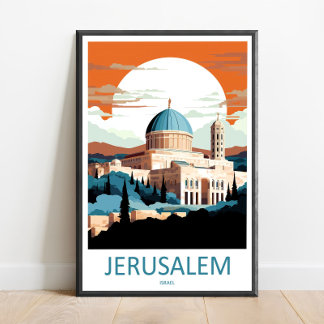 Arte de Parede de Viagem para Jerusalém Impressão