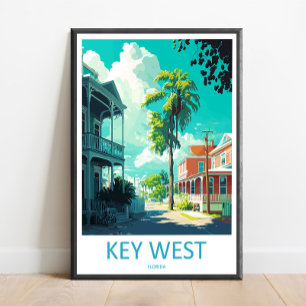 Arte de Parede de Viagem para Key West Impressão P