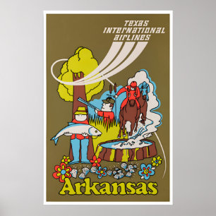 Arte de Parede do Arkansas Poster de Viagem Impres