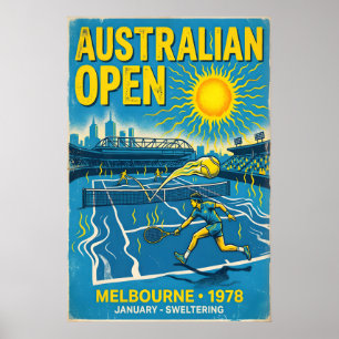 Arte de Parede do Australian Open Pôster de Tênis