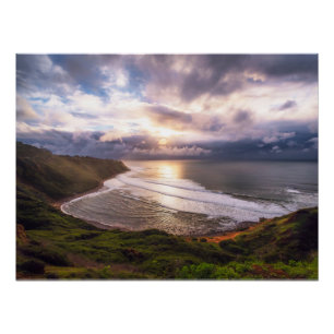 Arte de Parede do Pôr do Sol Costeiro Impressão