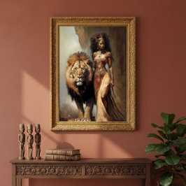 Arte de Parede em Acrílico Deusa Leoa 60x90