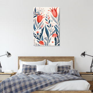 Arte de parede em impressão de tela aquarela