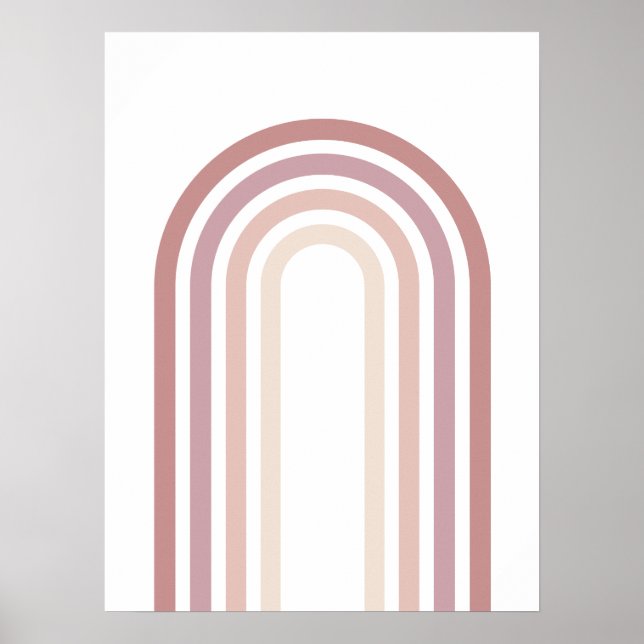 Arte de Parede em Poster Arco-íris Rosa e Malva Mi (Frente)