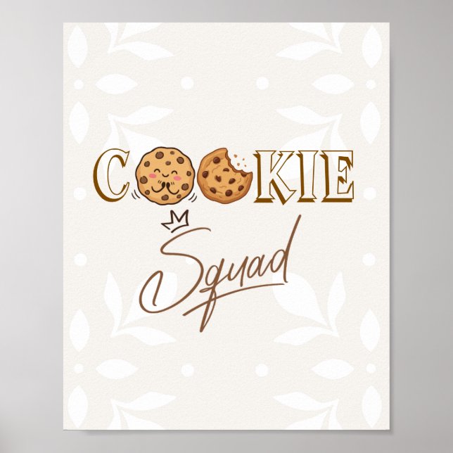 Arte de Parede em Poster | cookie squad (Negrito S (Frente)