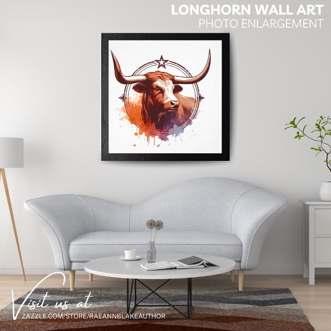 Arte de Parede Longhorn Foto Ampliada (Criador carregado)