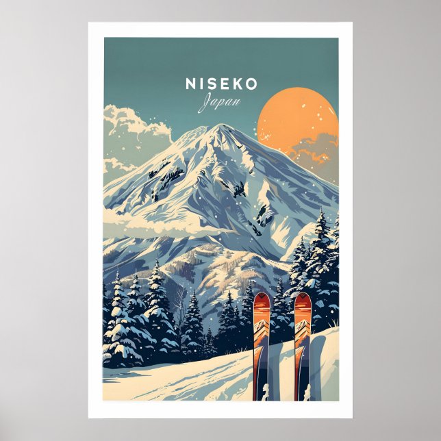 Arte de Parede Niseko Impressão de Esqui 1 (Frente)