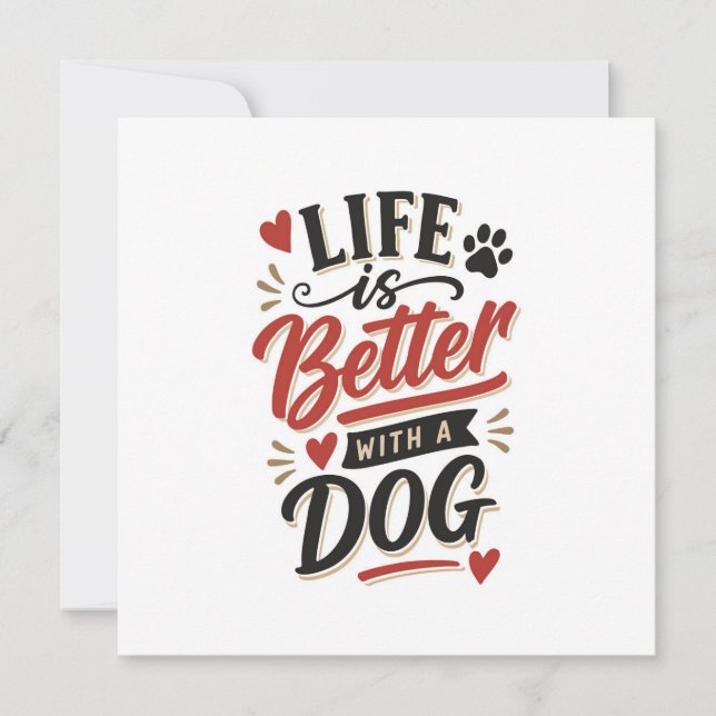 Arte de Parede para Amantes de Cachorros - A Vida  (Frente)