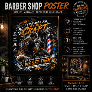 Arte de Parede para Barbearia Poster