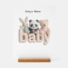 Arte de Parede Personalizada com Nome do Bebê – An