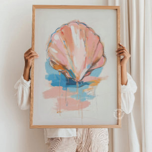 Arte de Parede Pintura de Conchas, Impressão de Po