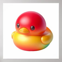 Arte de Parede Poster Boneca Menino Pato Fofo para