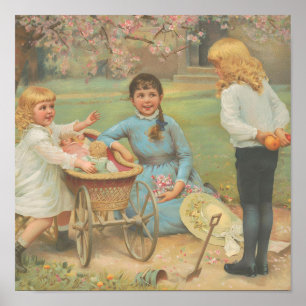Arte de Parede Pôster de Jardim Infantil Vintage