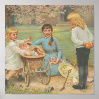 Arte de Parede Pôster de Jardim Infantil Vintage