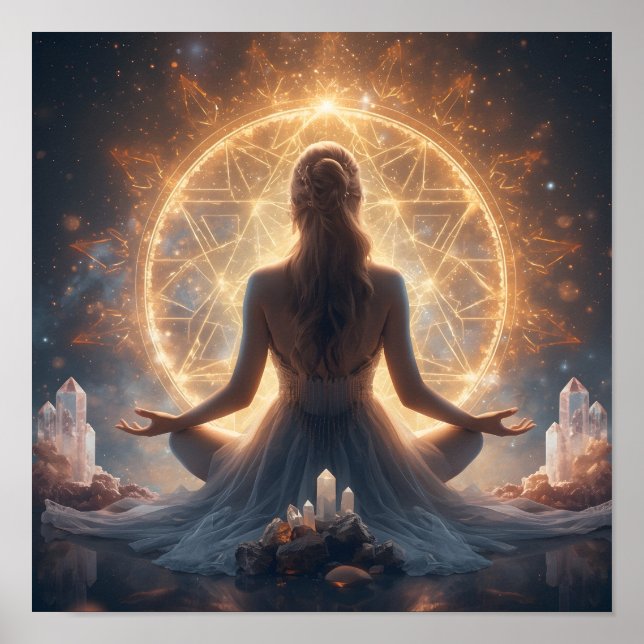 Arte de Parede Poster de Meditação Sagrada Luminos (Frente)