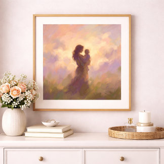Arte de Parede Poster Mãe e Filho