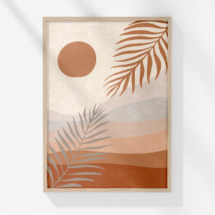 Arte de Parede Poster Paisagem Botânica Neutra Boh