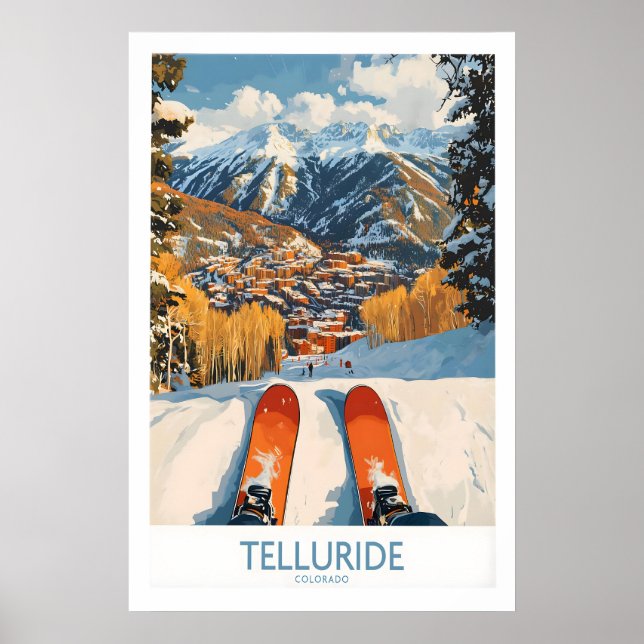 Arte de Parede Telluride Esqui Poster 1 (Frente)
