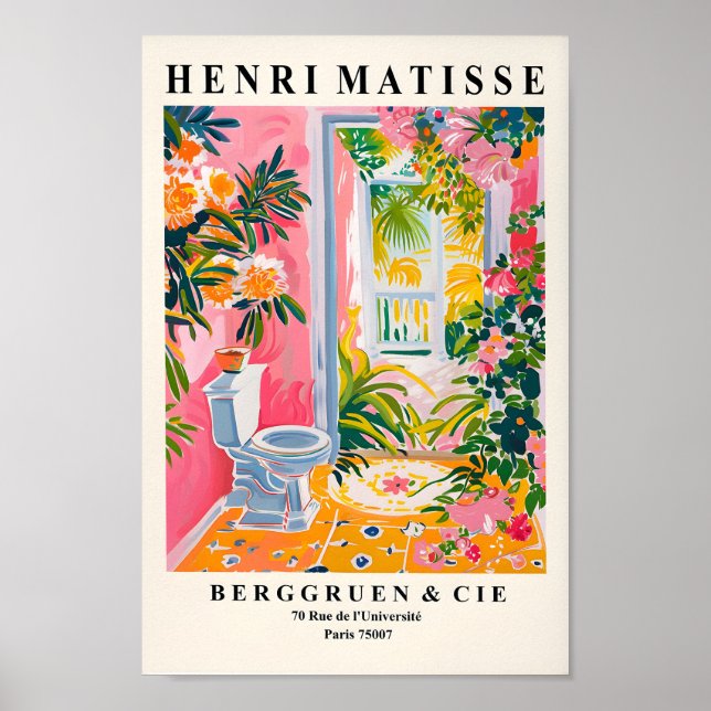 Arte de Parede Térmica Tropical, Poster de Banheir (Frente)