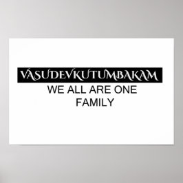 Arte de parede Vasudevkutumbakam - Poster de Citaç