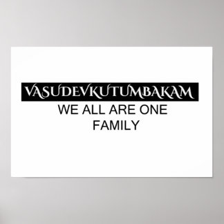 Arte de parede Vasudevkutumbakam - Poster de Citaç