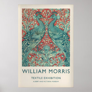 Arte de Parede William Morris Dois Pavões Poster T