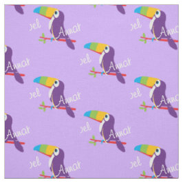 Arte de pássaro táctil chamada tecido roxo