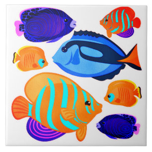 Arte de Peixes Coloridos Recifes de Coral Mares Vi