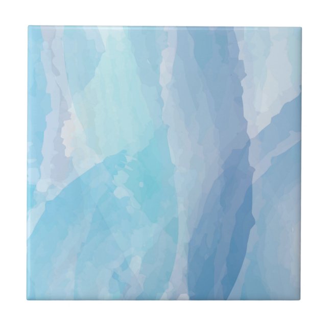 Arte de pincel azul, abstrato, cor de água legal (Frente)