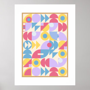 Arte de pôster bauhaus clássico para parede