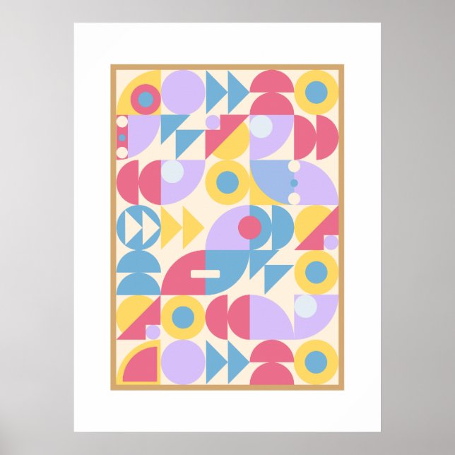 Arte de pôster bauhaus clássico para parede (Frente)