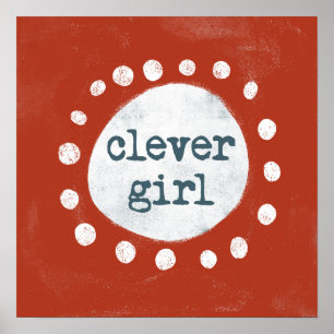 Arte de Poster da Garota Clever