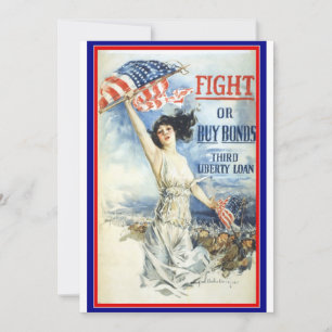 Arte de pôster da mulher patriótica vintage com a 