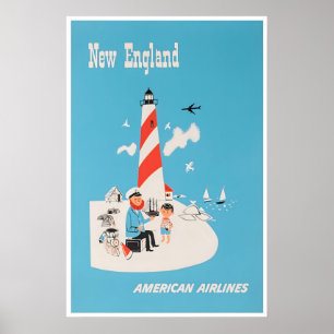Arte de Poster da Nova Inglaterra Impressão de Via