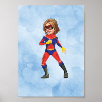 Arte de Poster de Cartoon Imprimível para Garota A