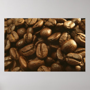 Arte de Poster de Grãos de Café