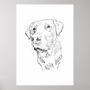 Arte de Poster de Labrador Retriever, Impressão de