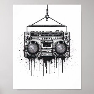 Arte de Poster de Mural de Caixa Negra Artística