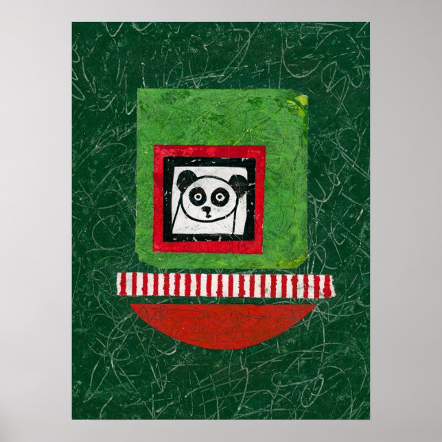 Arte de Poster de Muro Não Preparada Panda (Frente)