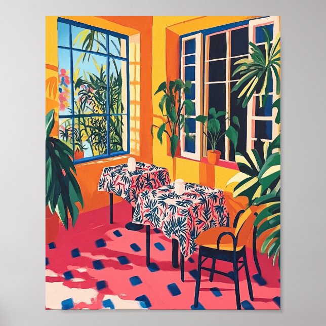 Arte de Poster de Parede Interior Estilizada na Zo (Frente)