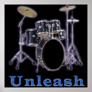 Arte de poster do conjunto de tambores