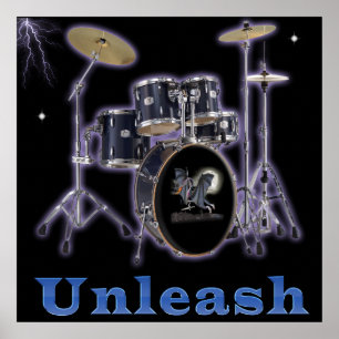 Arte de poster do conjunto de tambores