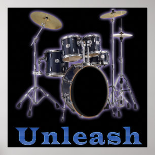 Arte de poster do conjunto de tambores