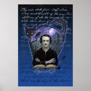 Arte de Poster Gótico do Corvo de Edgar Allan Poe